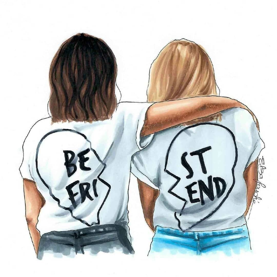 Две девушки у зеркала