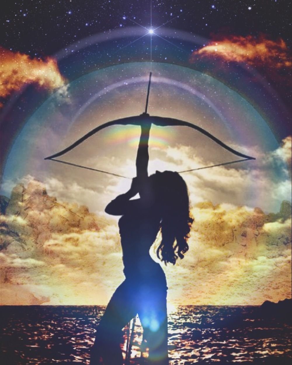 Девушка зимой со спины