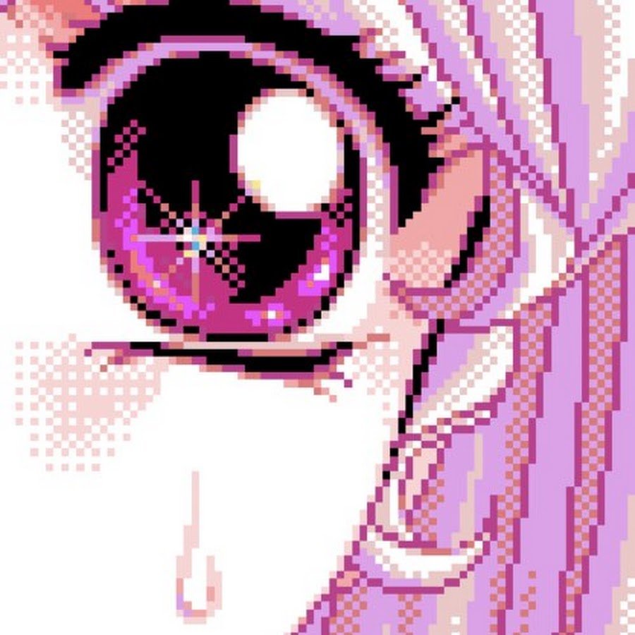 Аниме пиксель арт ахегао