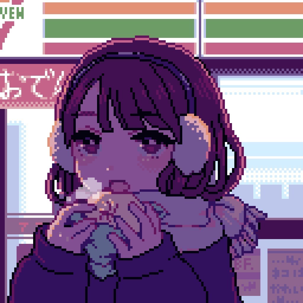 Пиксельная девочка