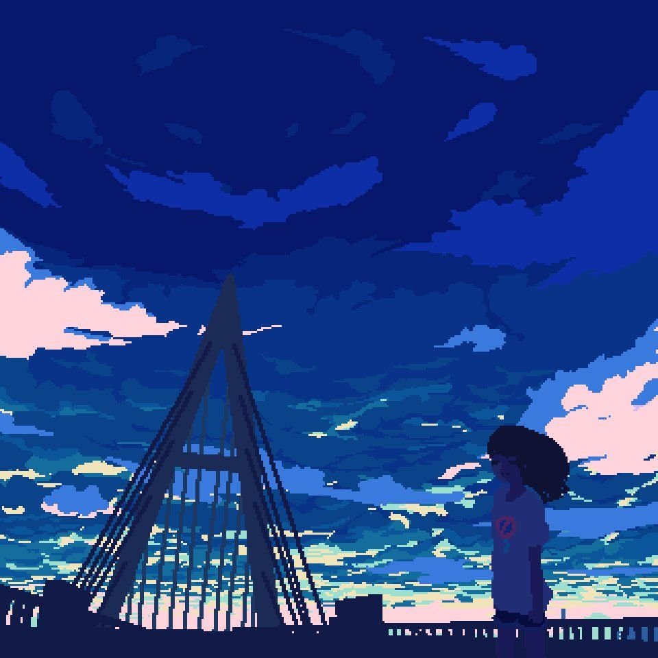 Пиксельная девочка