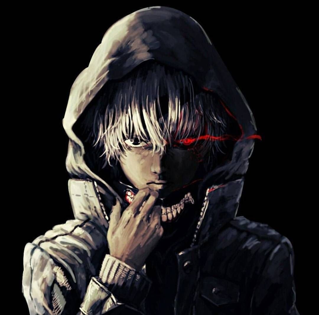 Канеки Кен в капюшоне