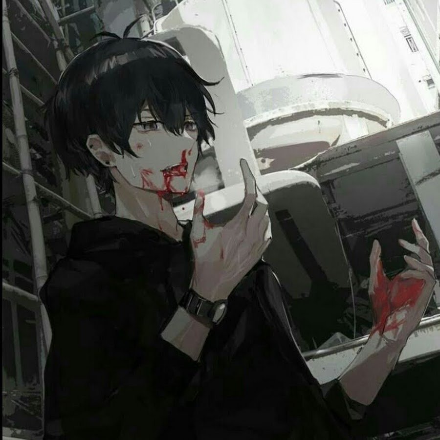 Аниме парень с зашитым ртом