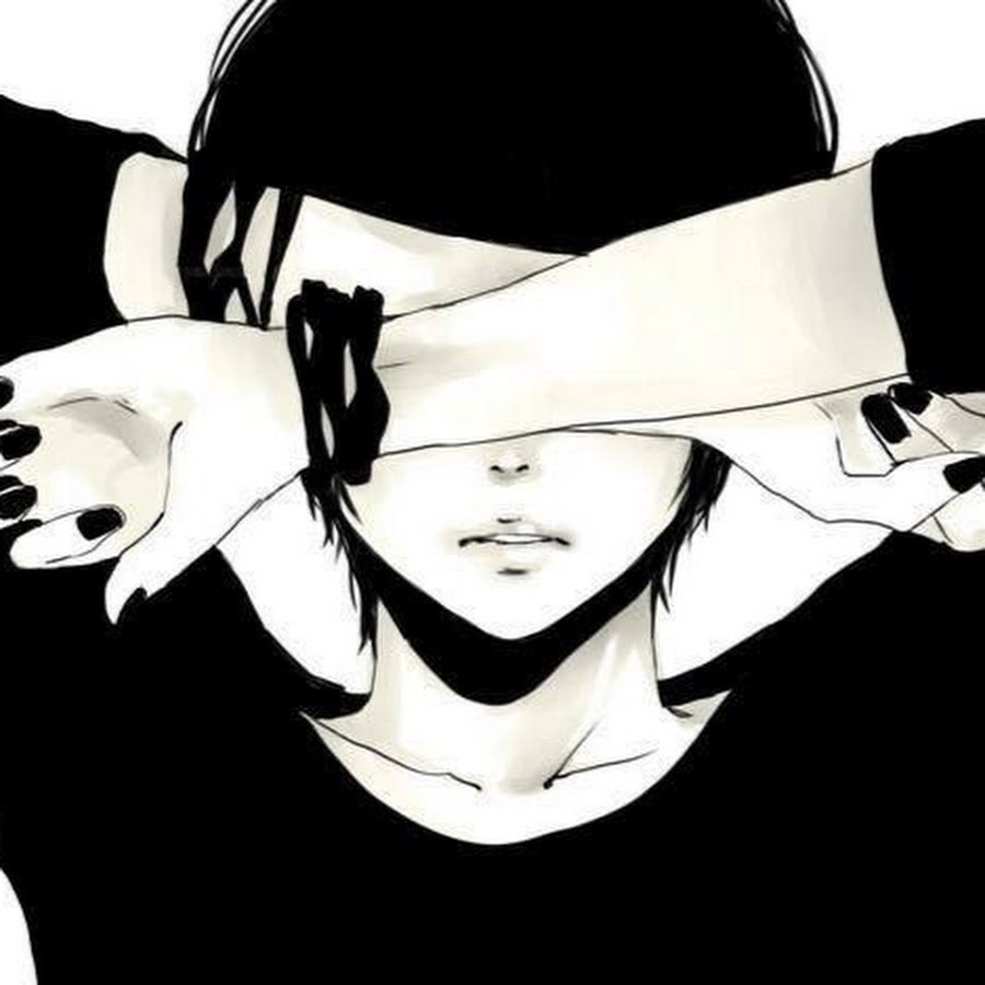 Грустные аниме пацаны в маске