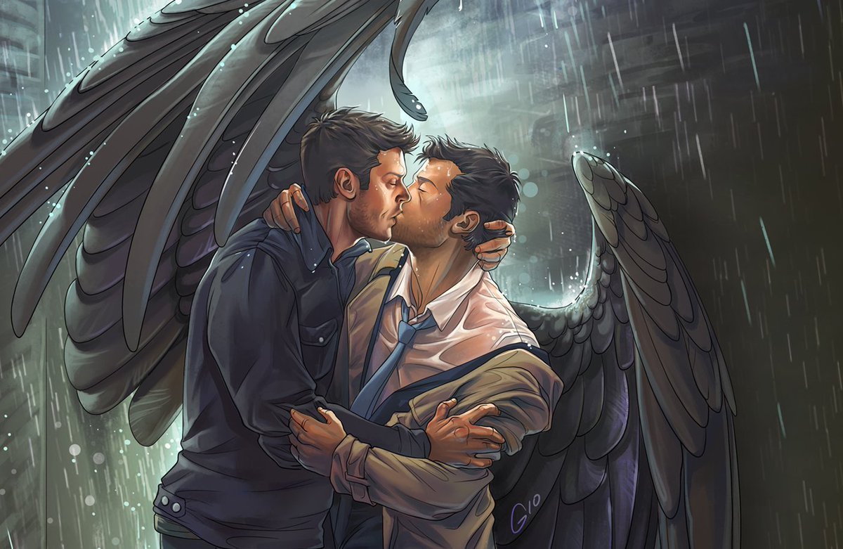 Дин Винчестер и Кастиэль арт