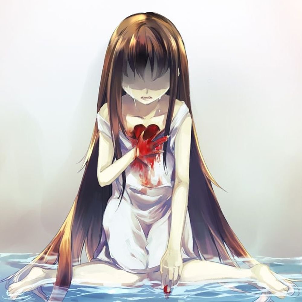 Аниме разбитое сердце девушки