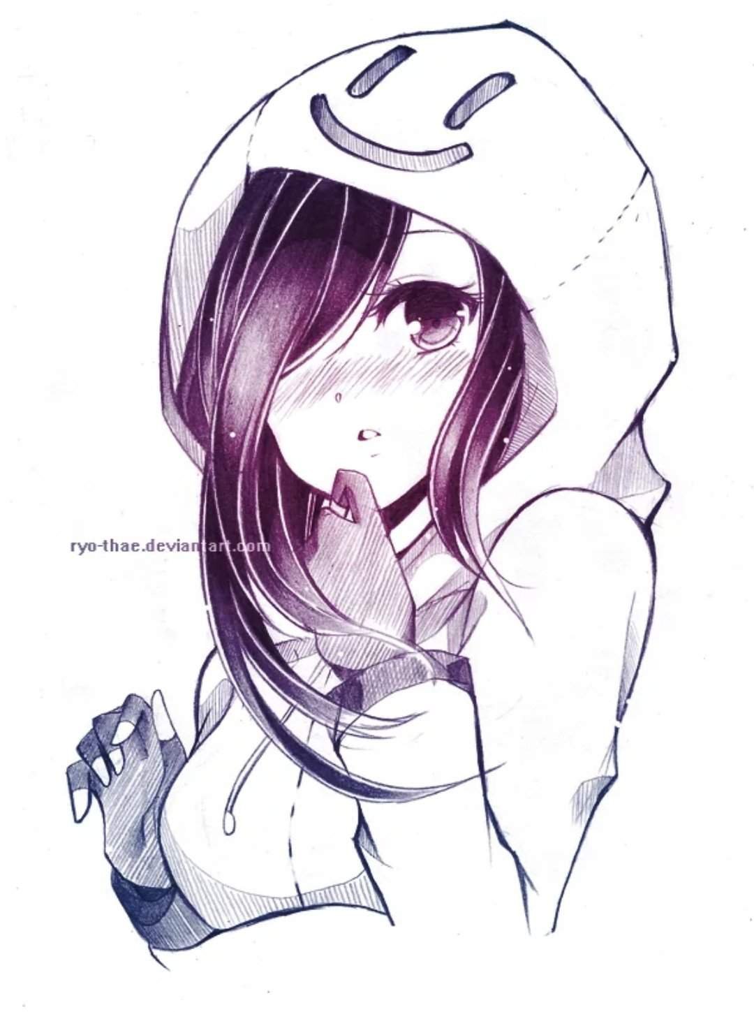 Аниме девушка в бейсболке