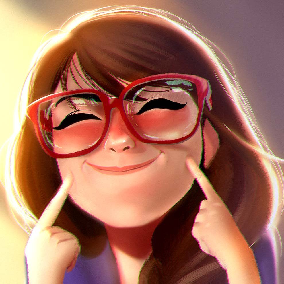 Летняя девушка нарисованная