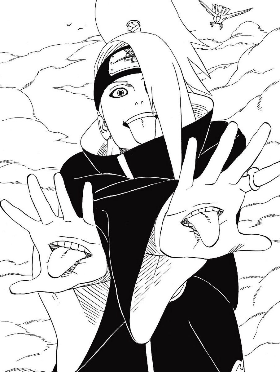 Хината Хьюга черно белый