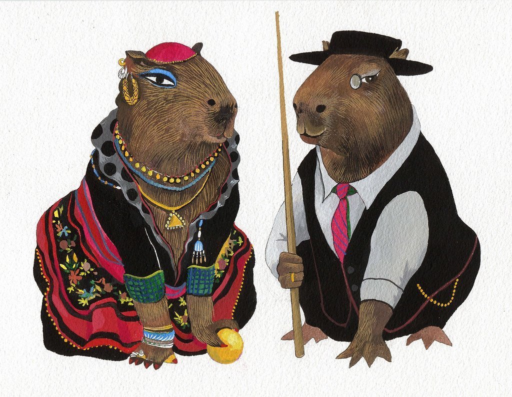 Капибара снегурка