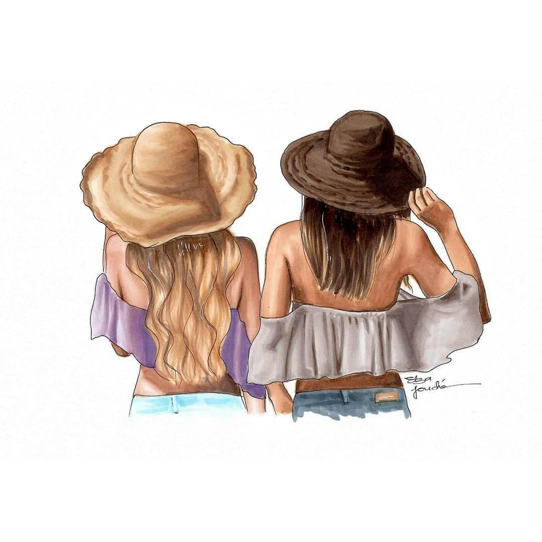 Подруги рисунок