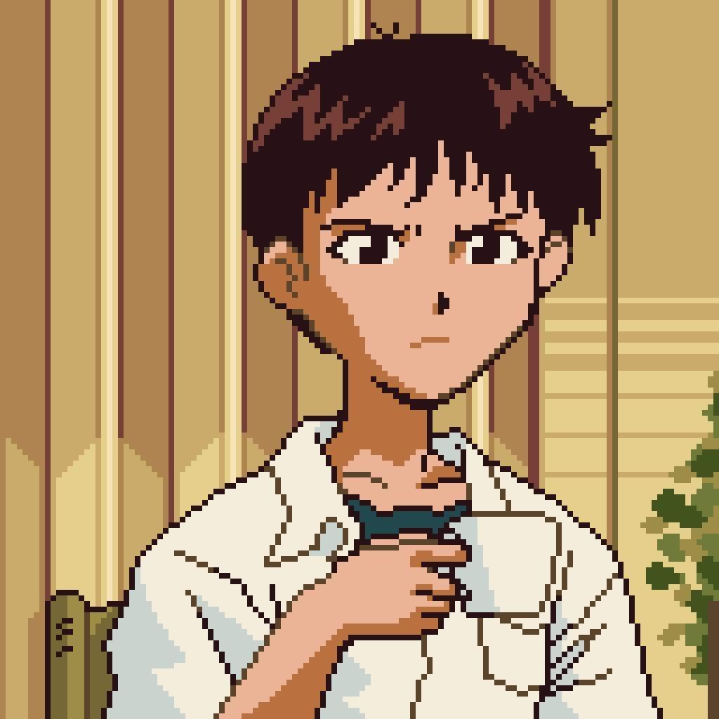 Каору Нагиса и Синдзи Икари поцелуй