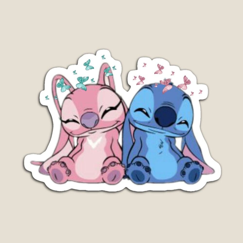 Стич и Энджел рисунок