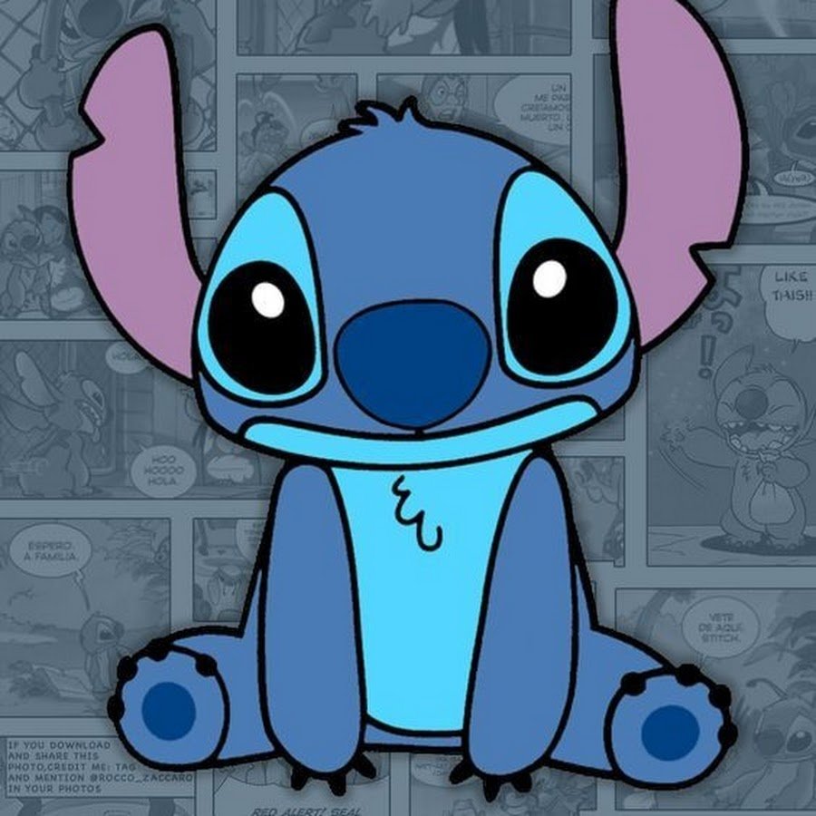 Стич с сердечком в руках