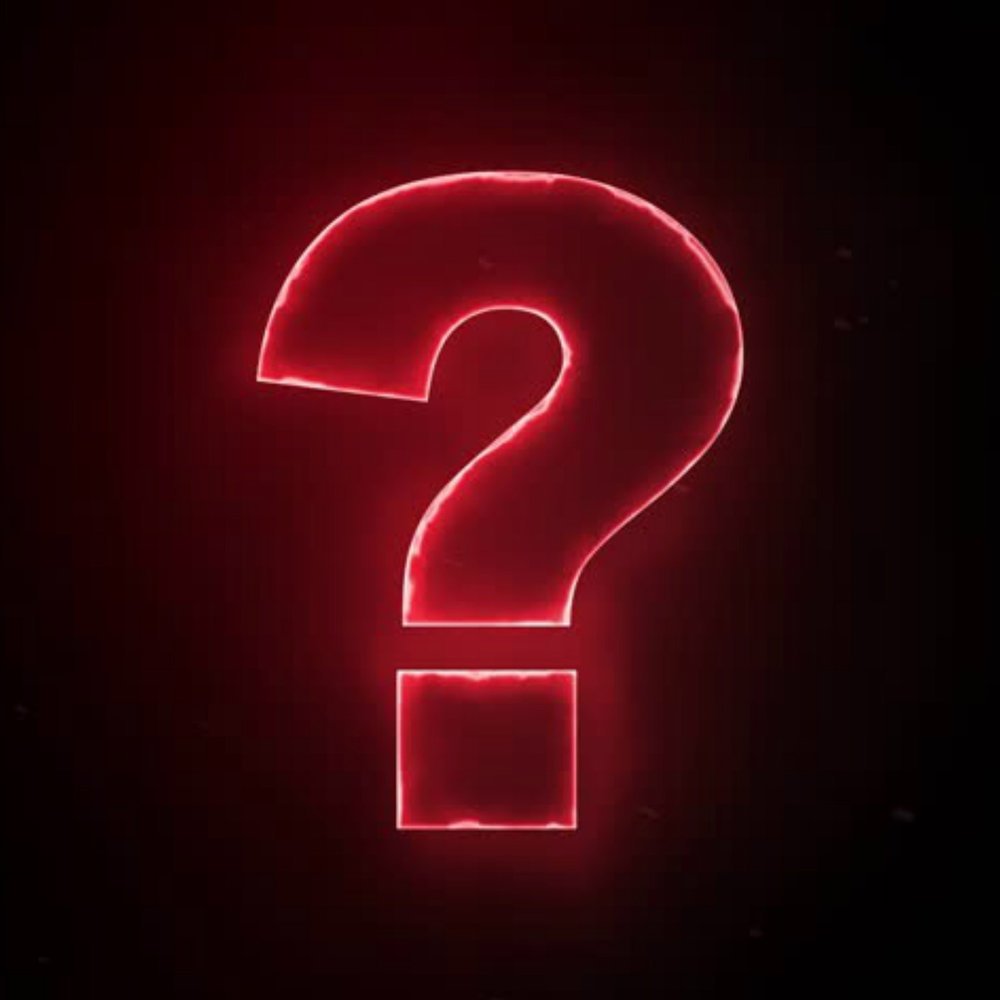 Знак вопроса на черном фоне