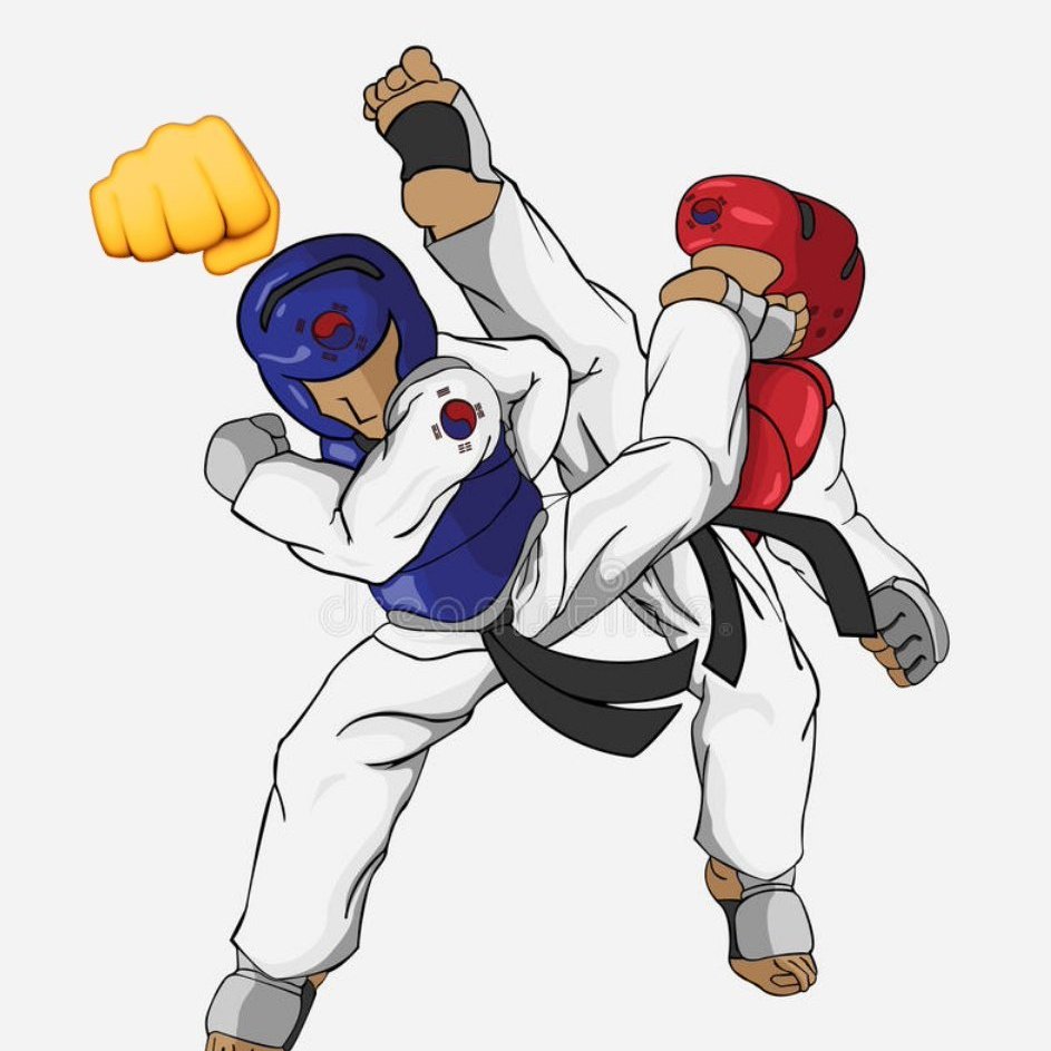 Рукопашный бой на прозрачном фоне