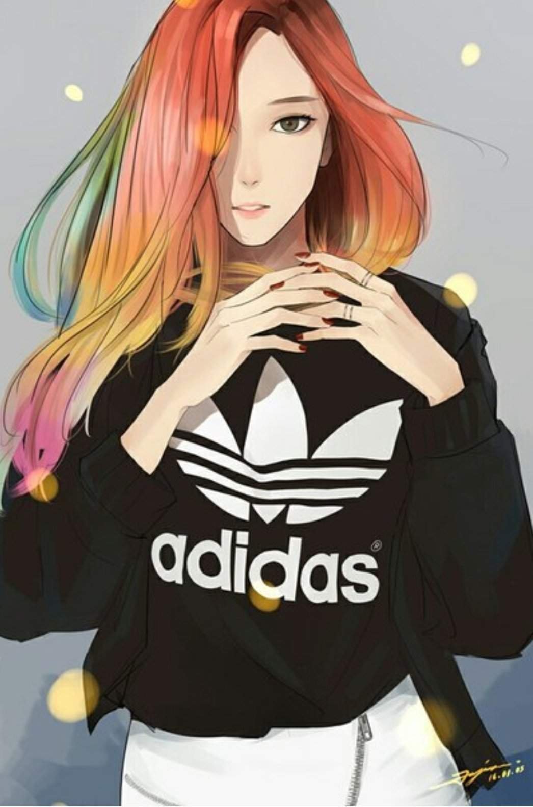 Аниме девушки в толстовках