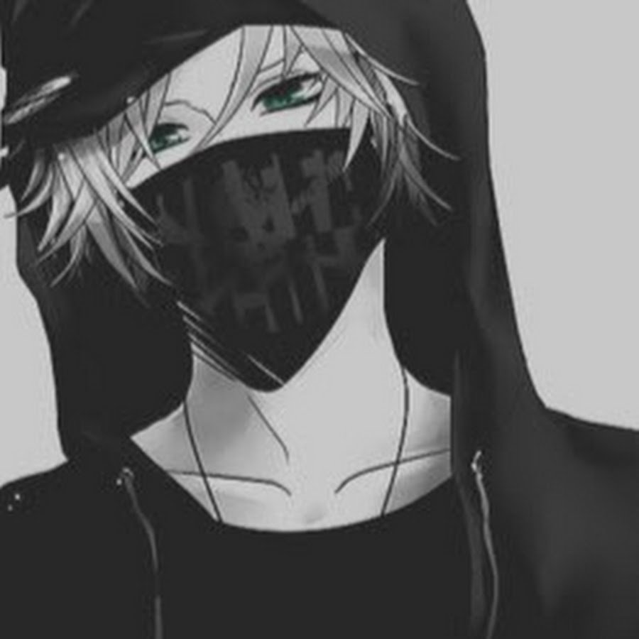 Аниме парень в черной маске