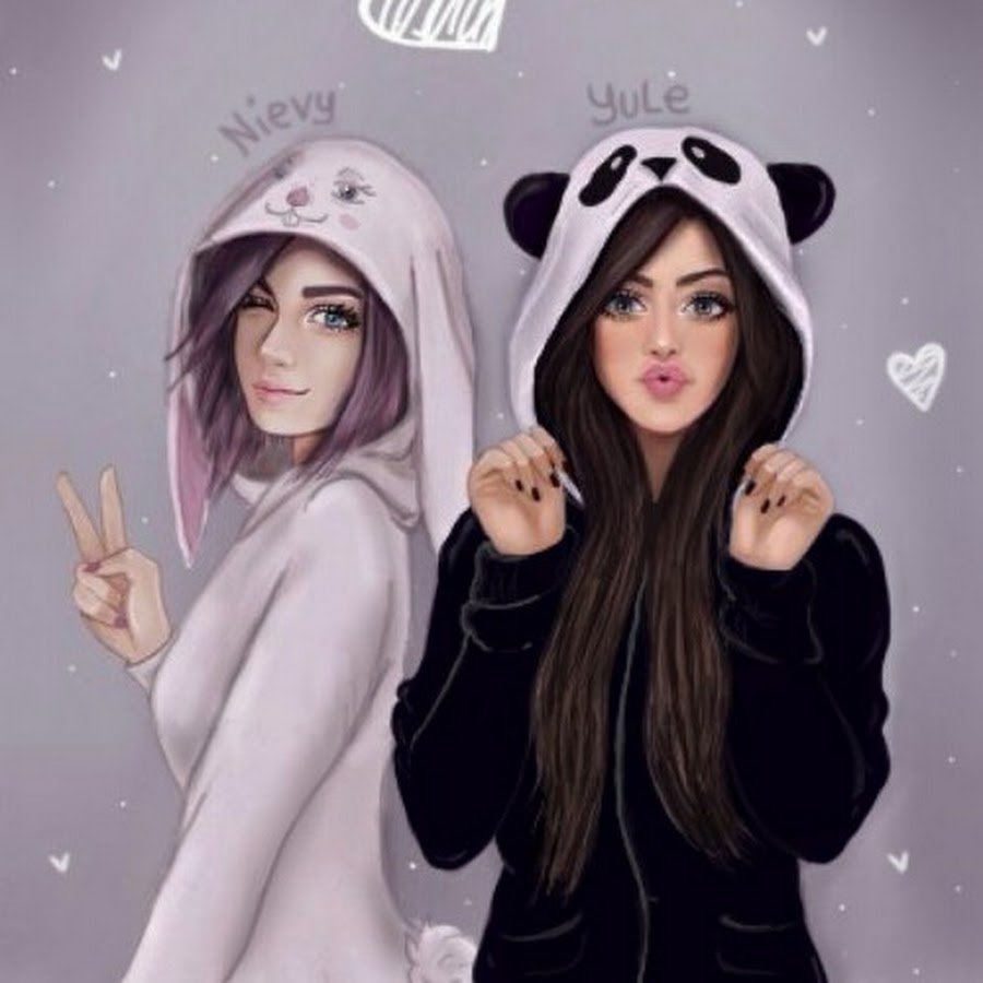 Две подруги мультяшные