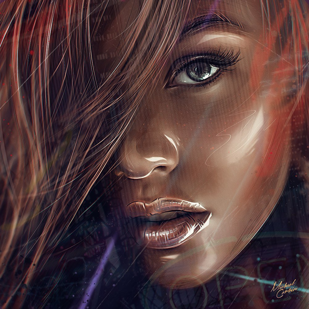 Красивая буква м неоновая