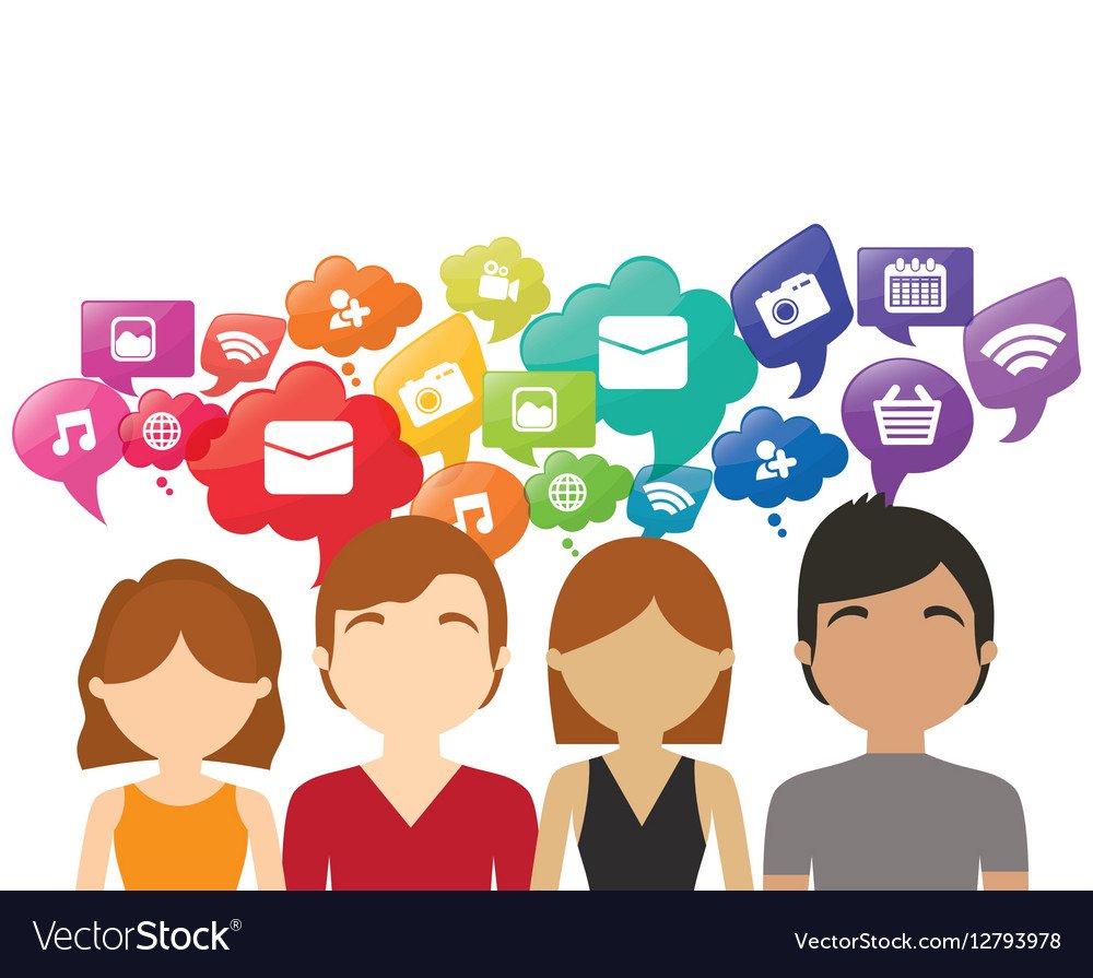 Чат Векторная иллюстрация