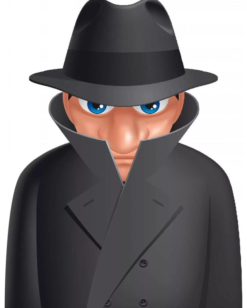 Шпион в шляпе и очках