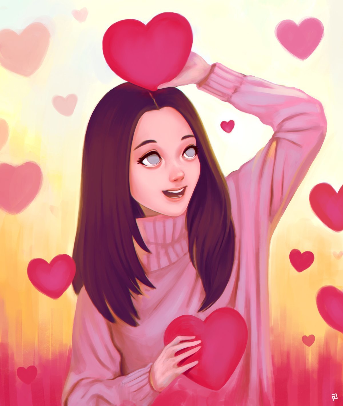 Девочка с радужными волосами