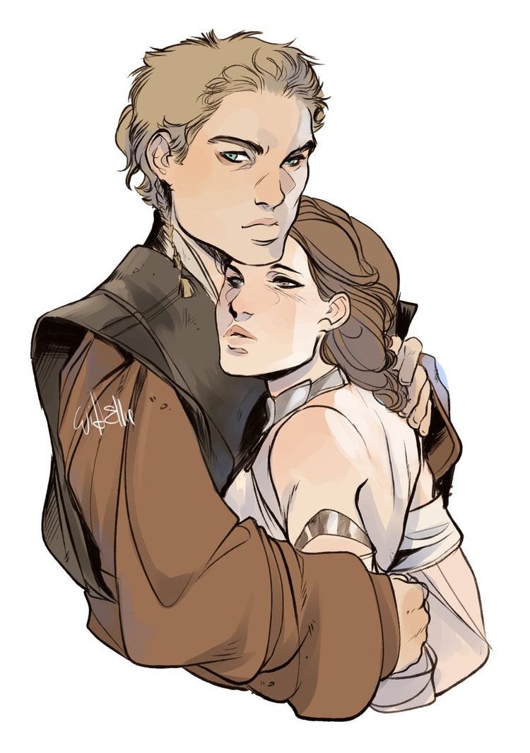 Anakin Obi Wan and Padme Art