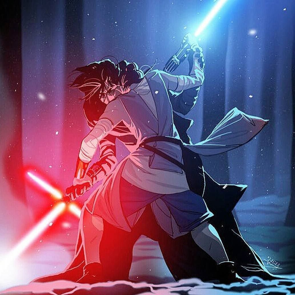 Кайло РЕН С синим мечом