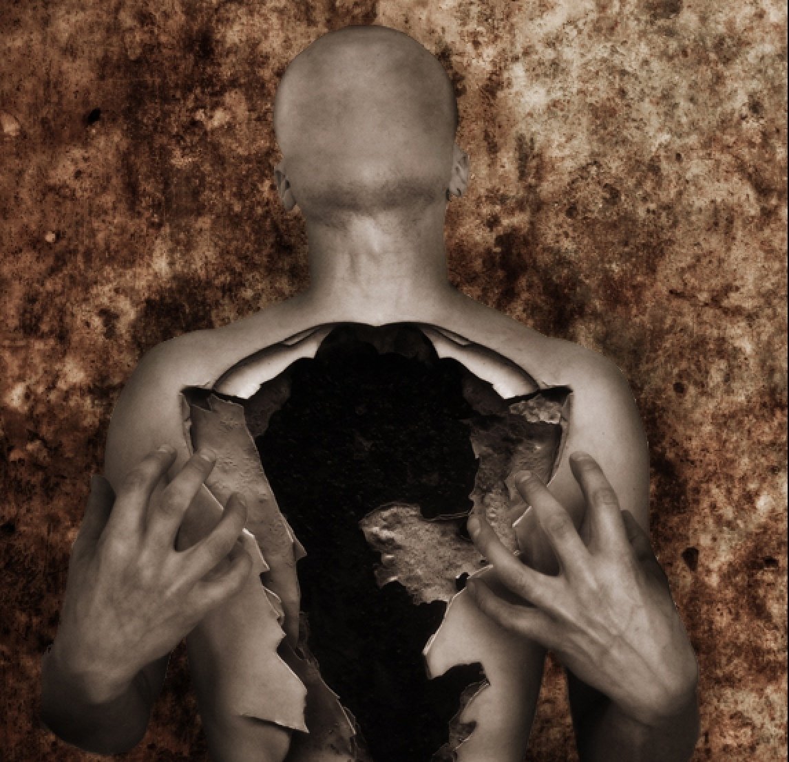 Чёрный человек с белыми глазами