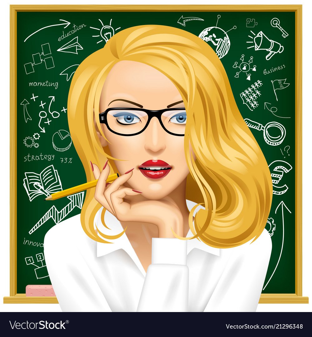 Шарж учительница