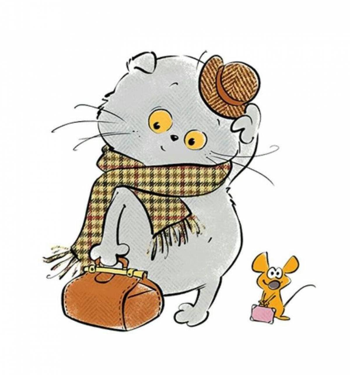 Кот Басик в маске для сна