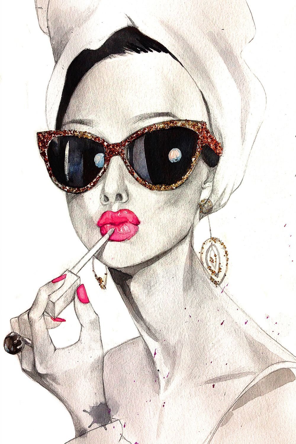 Нарисоыаная Левушка в очках