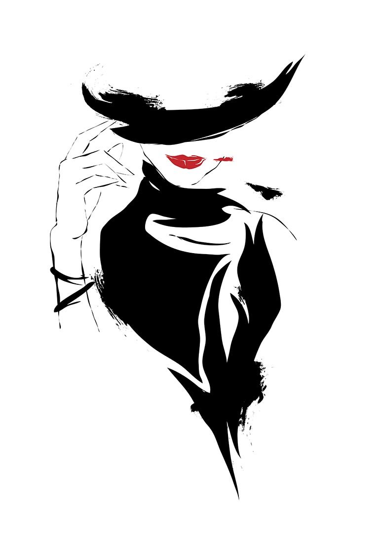 Смешная девушка Графика