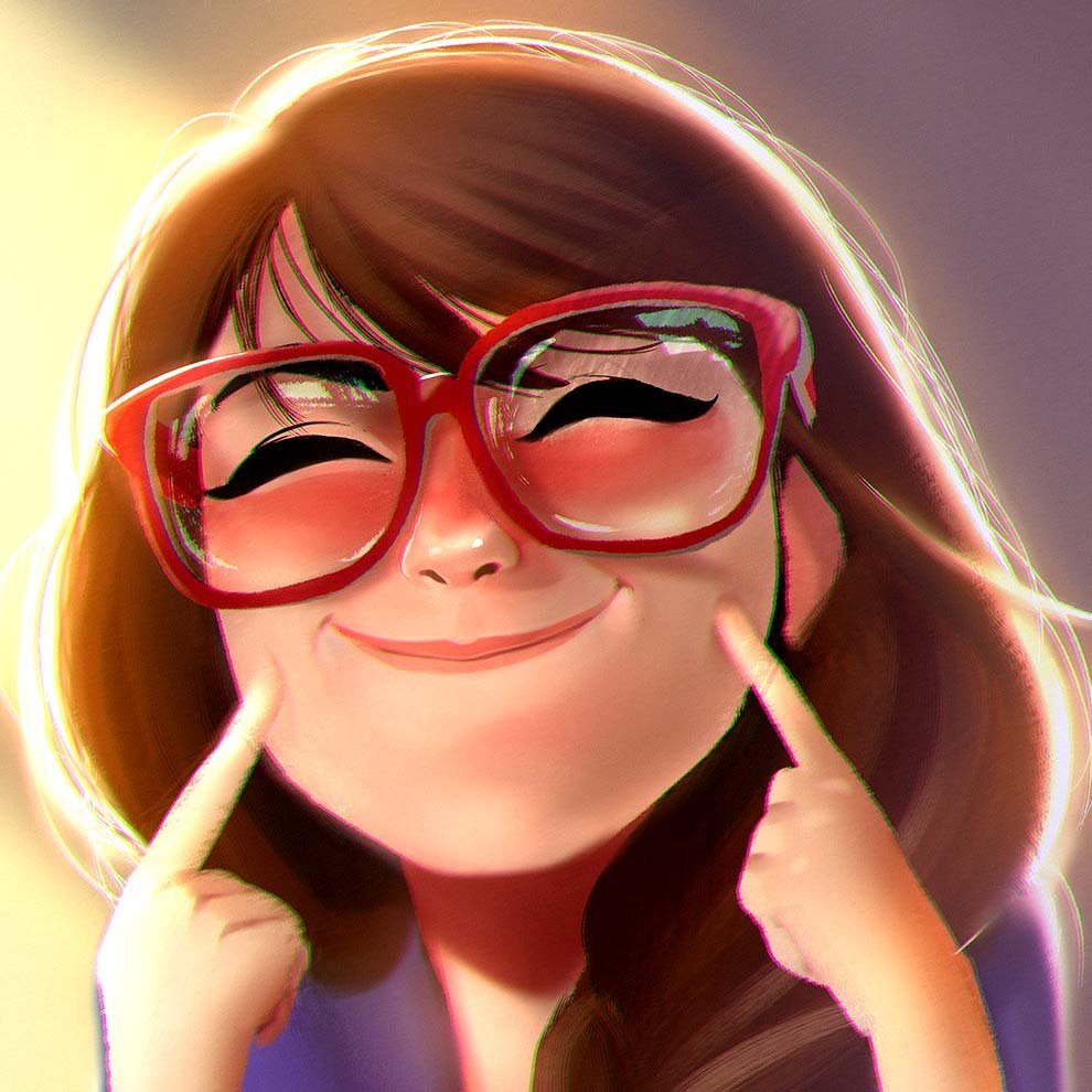 Дама в шляпке и очках