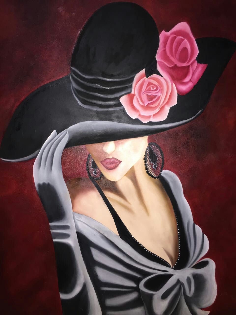 Красивые девушки в шляпах с цветами