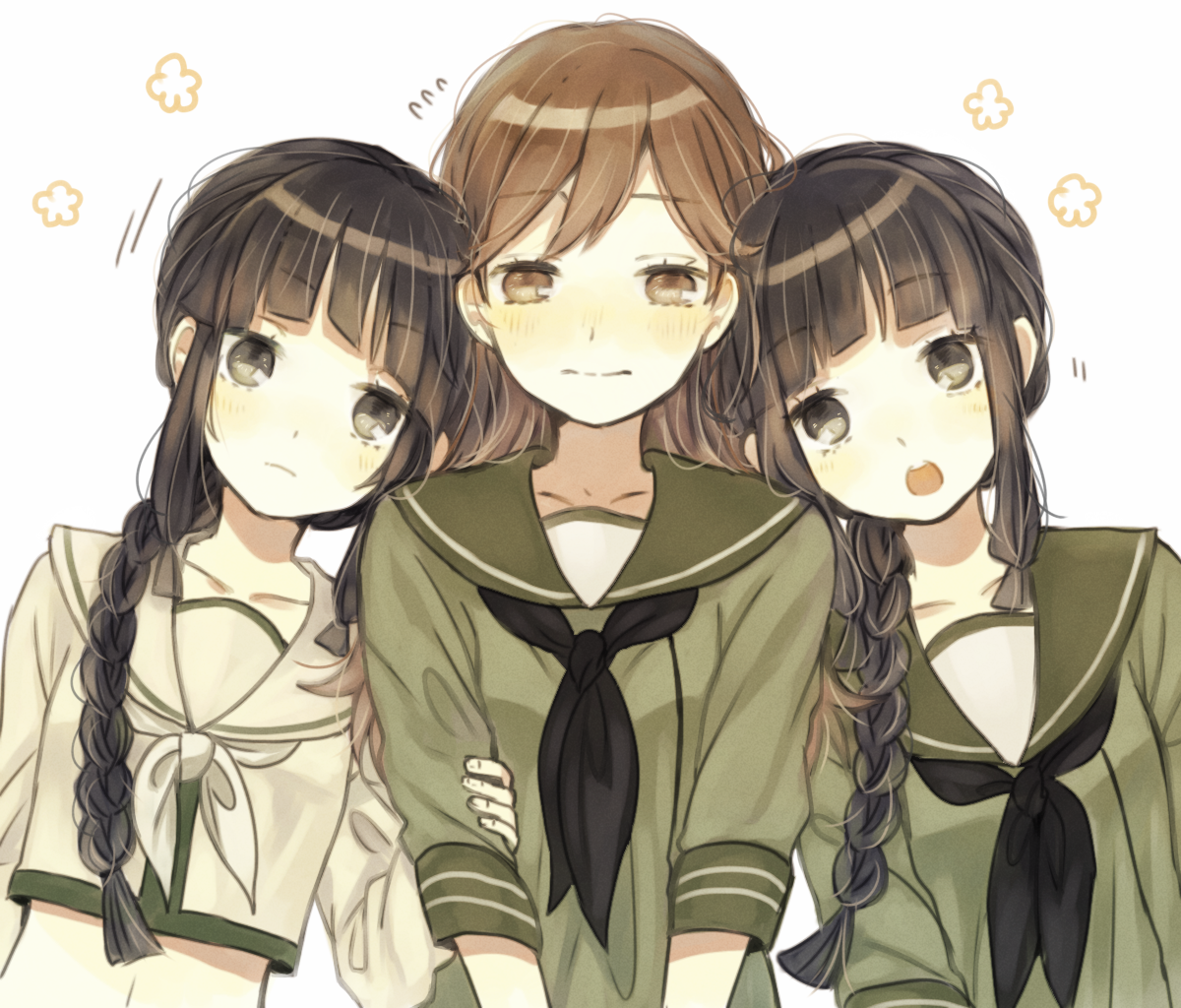 Аниме девушки подруги