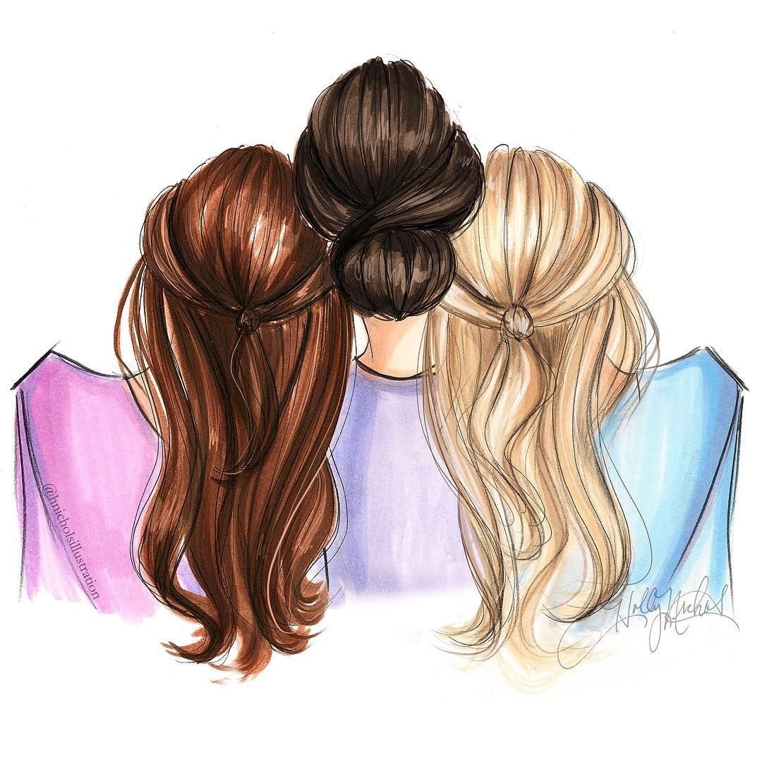 Рисунки карандашом подруги