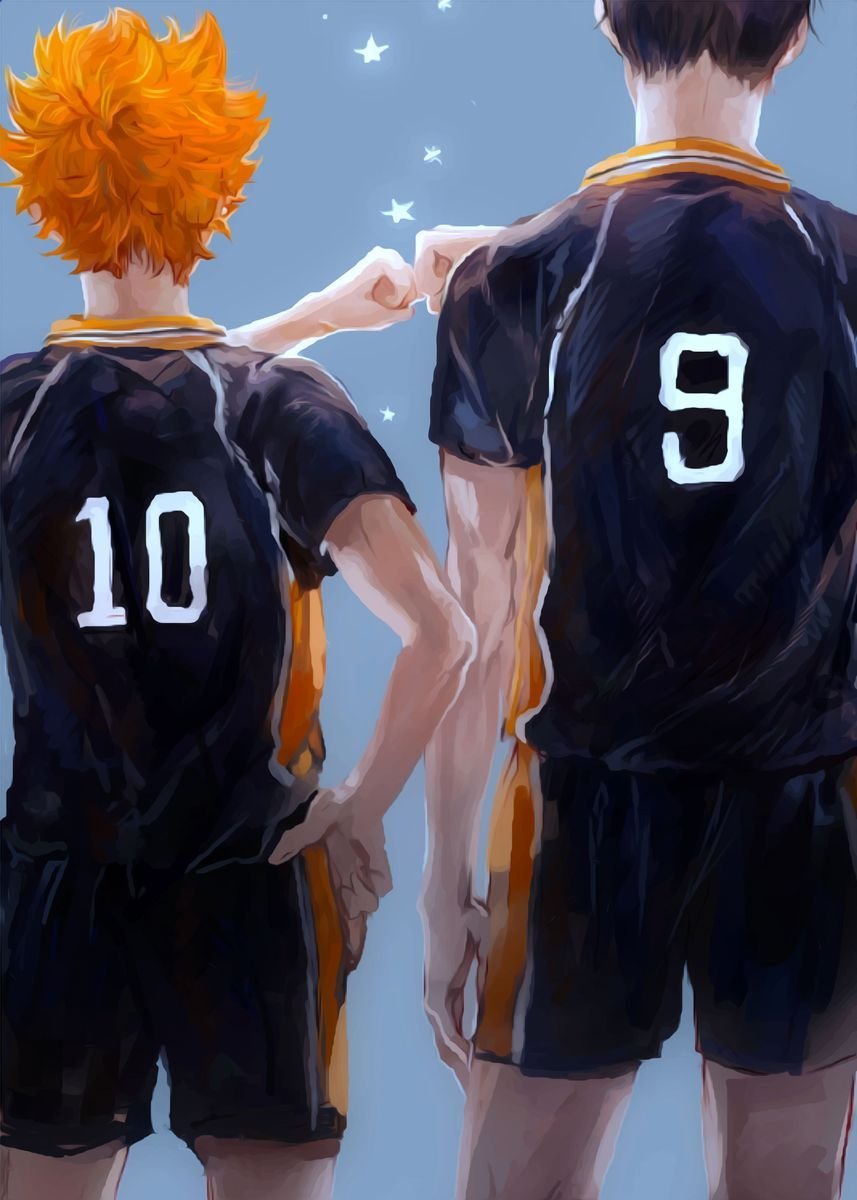 Аниме волейбол Хината и Кагеяма