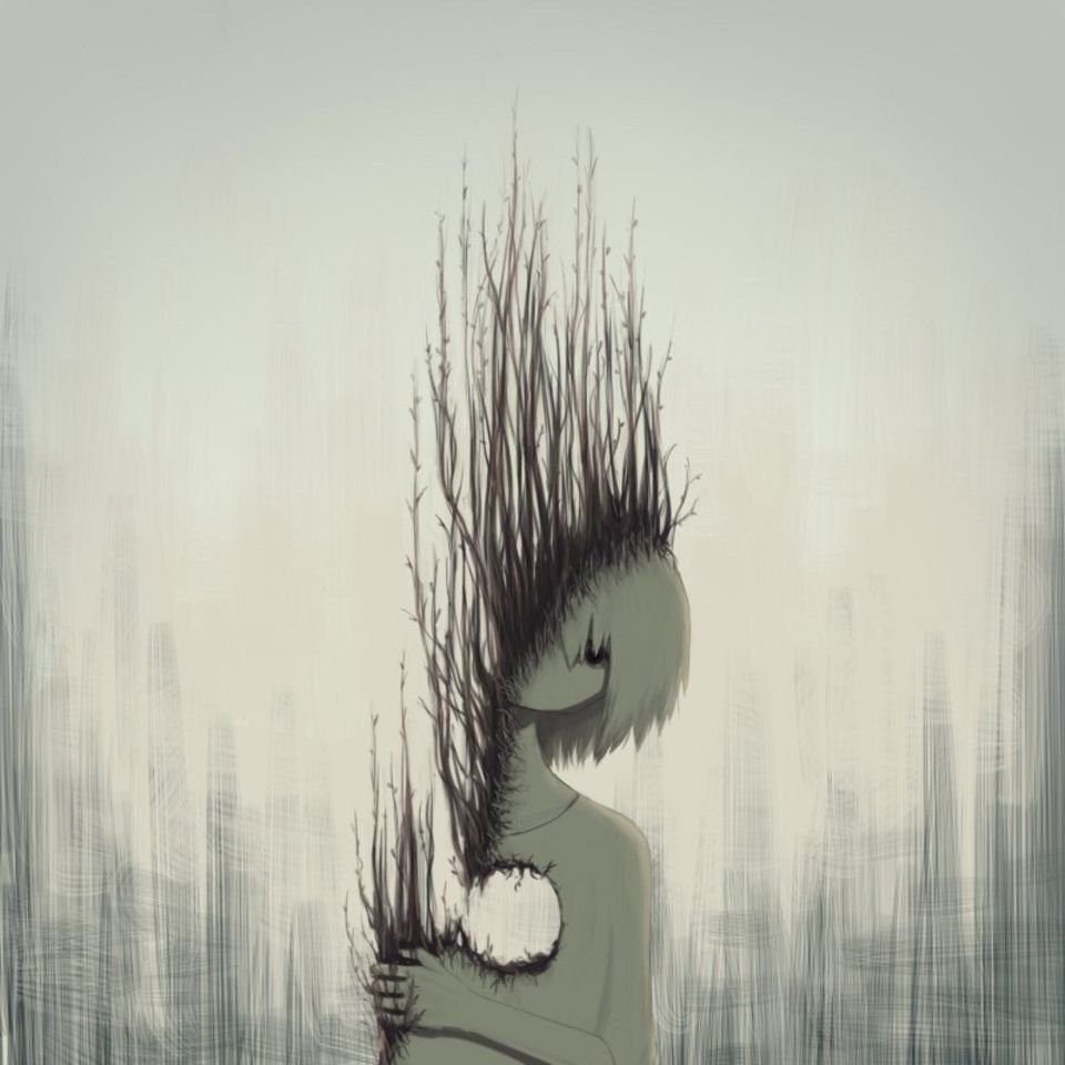 Парень уходит и показывает фак