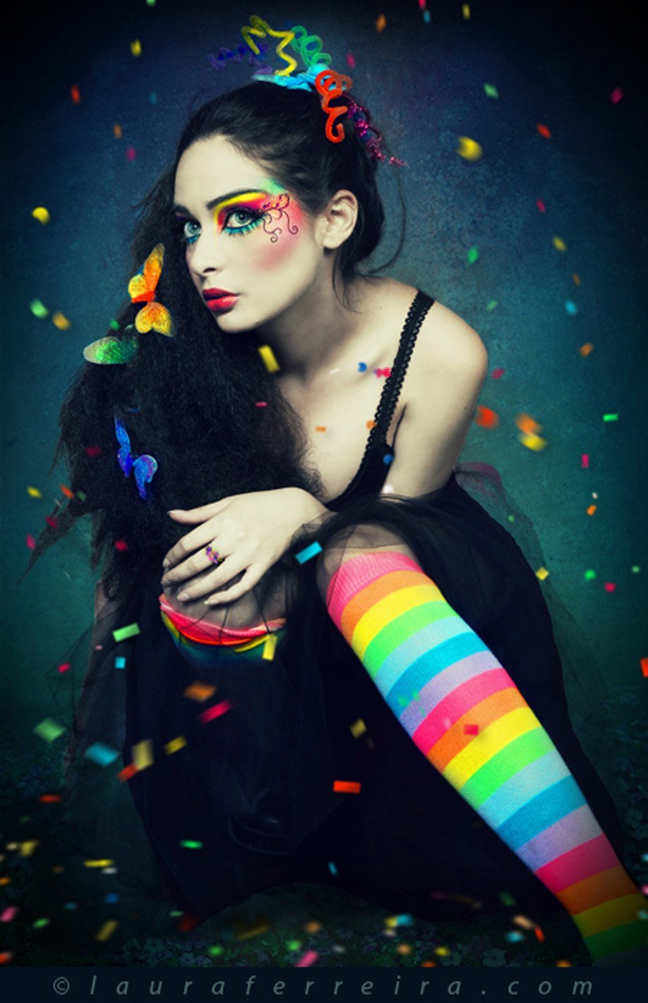 Отражение человека в луже