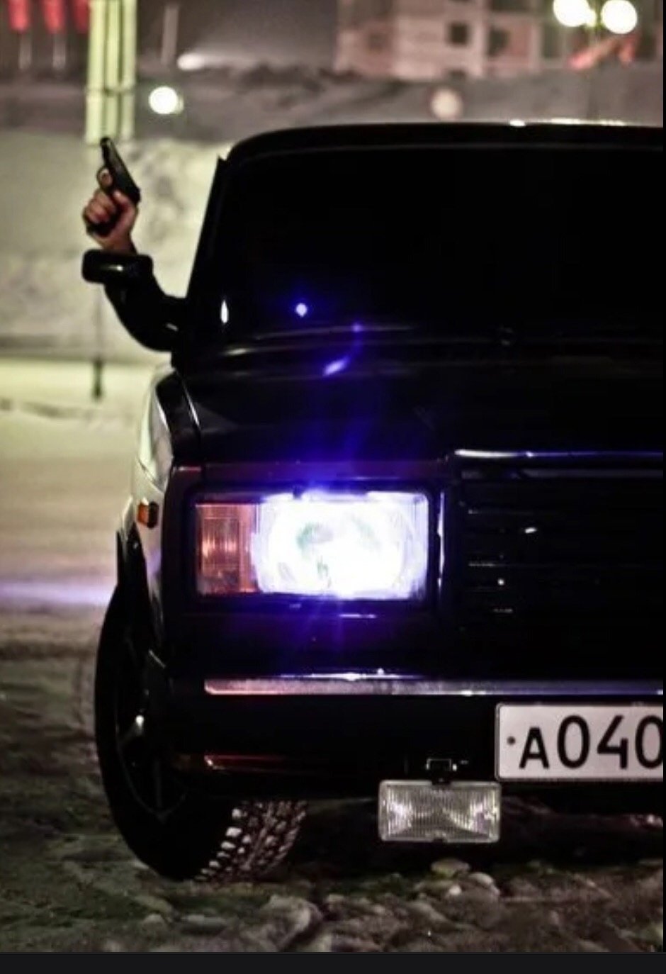 ВАЗ 2107 черная бандитская