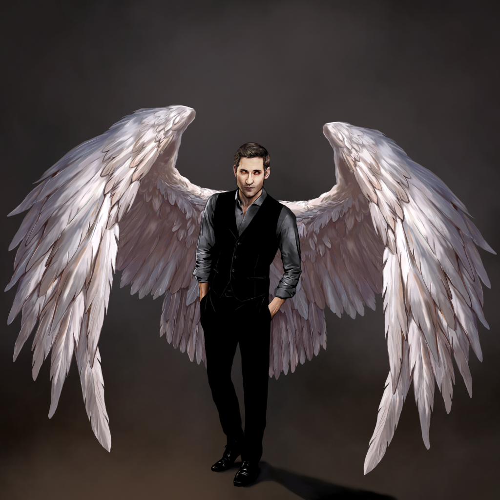 Человек в капюшоне с крыльями