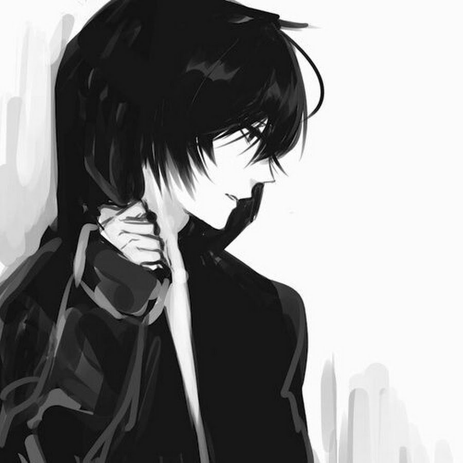 Аниме парень в капюшоне