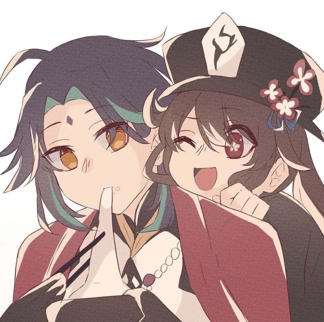 Ху Тао и Сяо арт