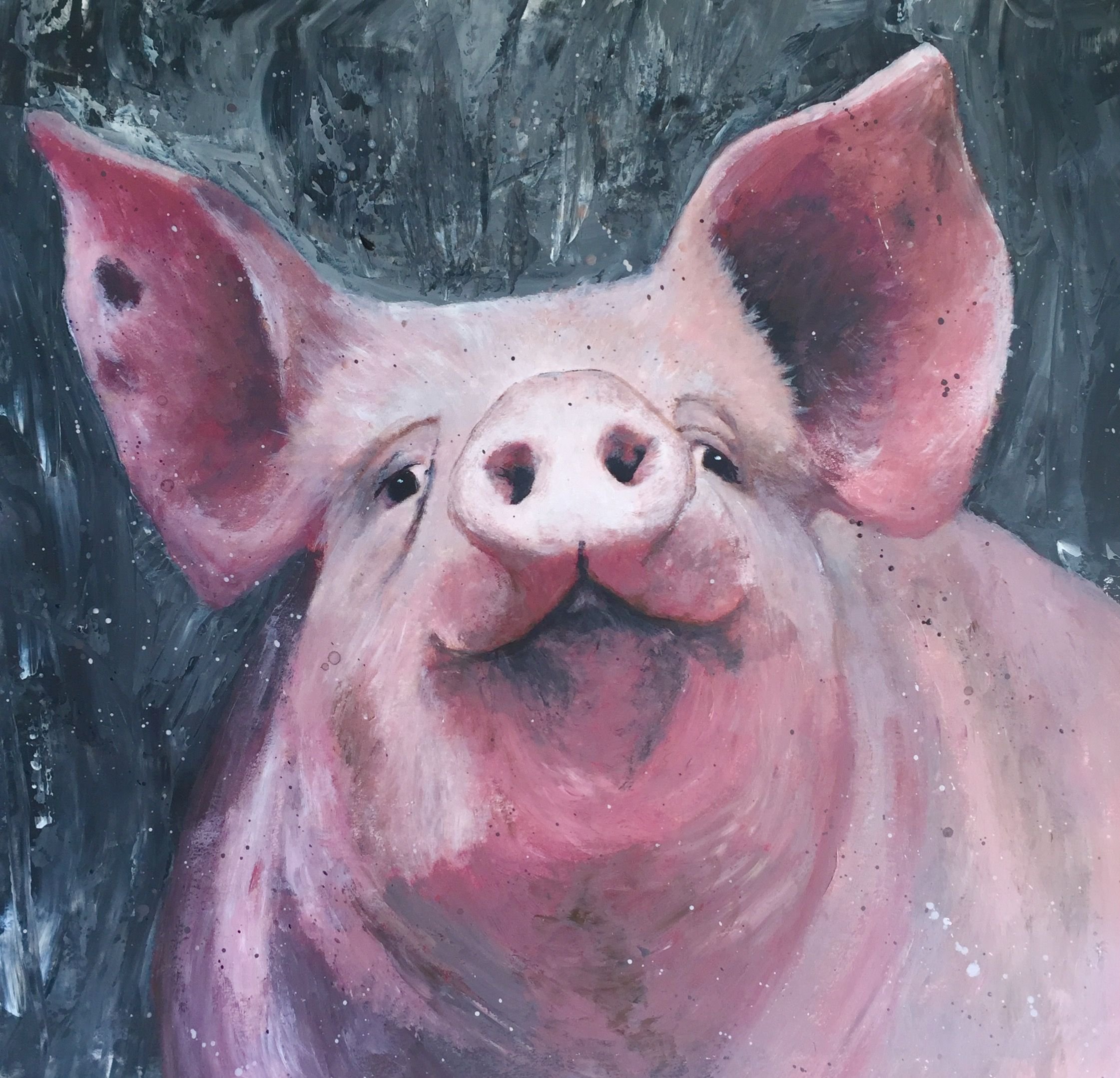 Известные свиньи. Свинья. Свинья арт. Портрет свиньи. Поросенок живопись.