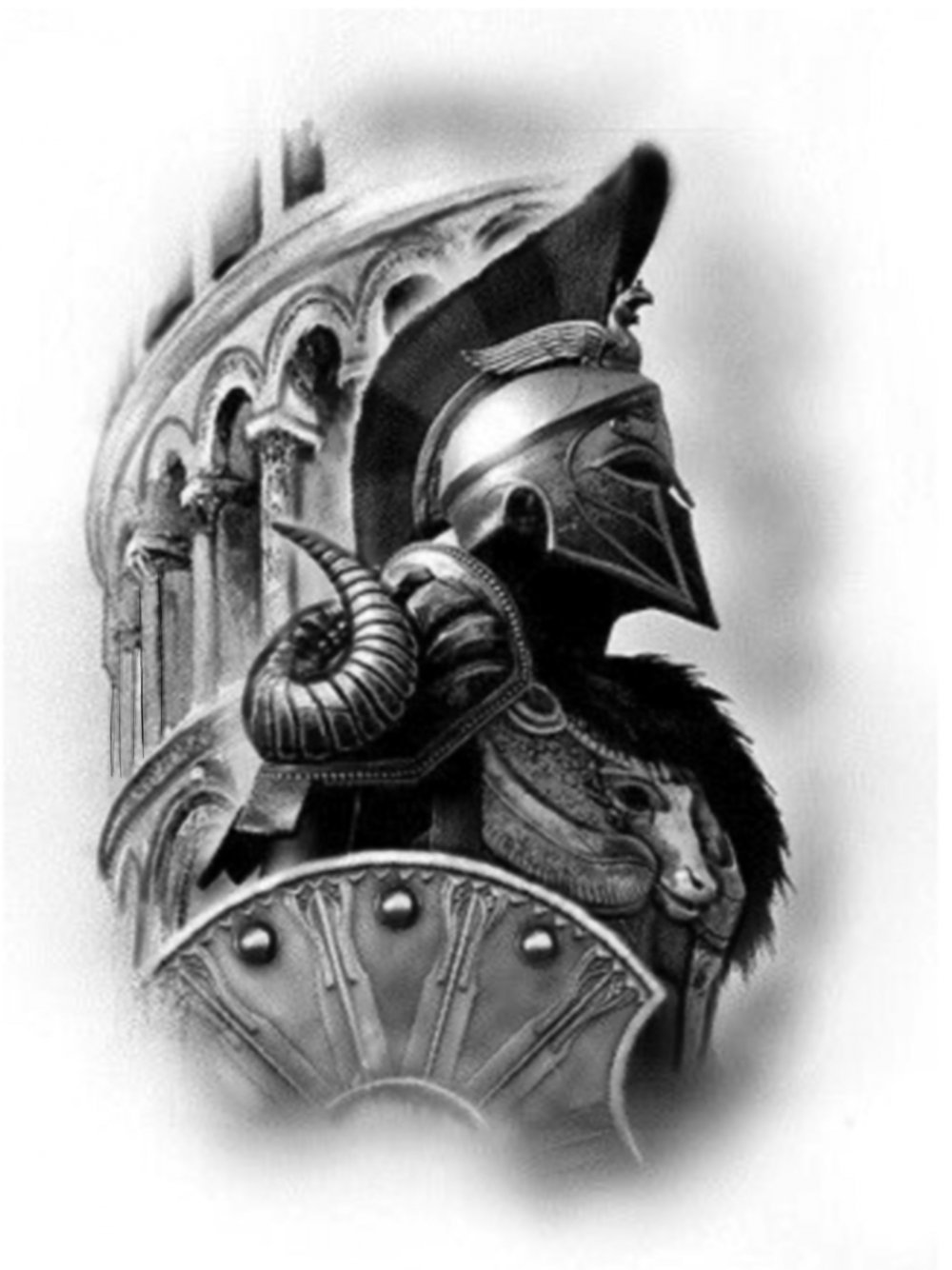 Тату Гладиатор Спартак эскиз