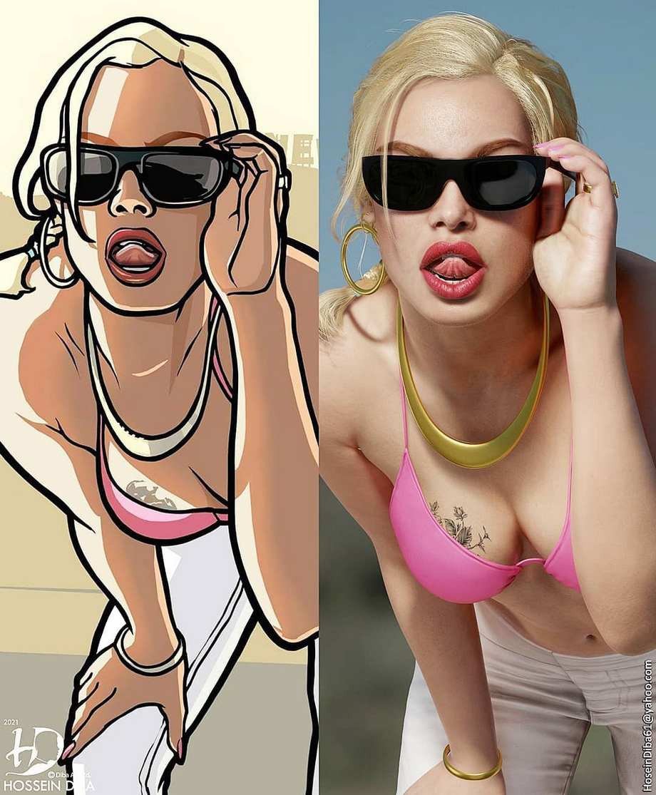 Блондинка в желтом