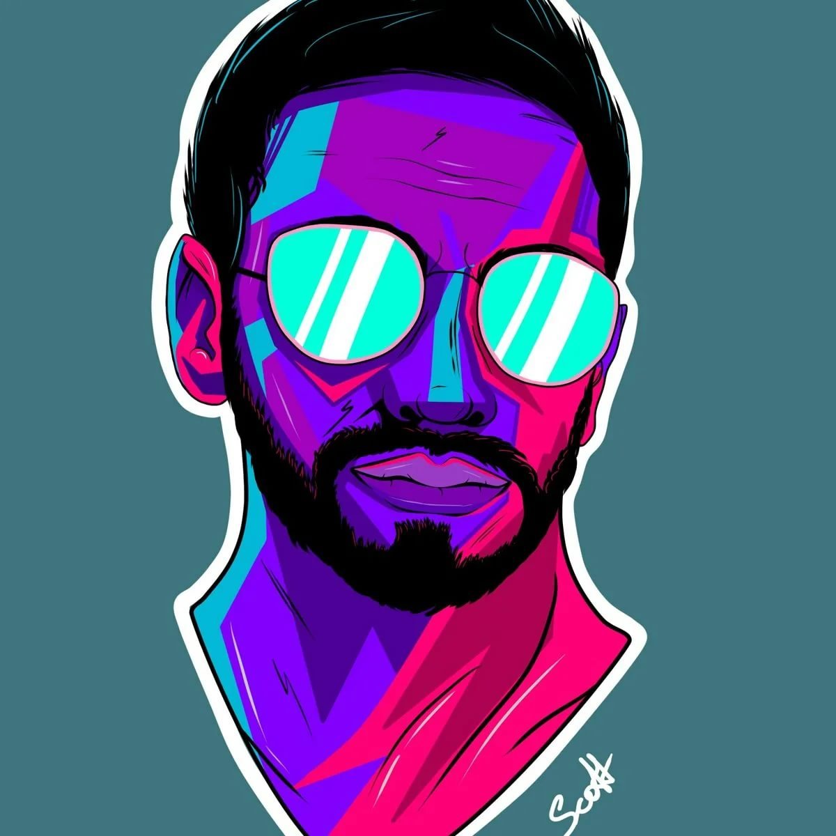 Девушка в неоне