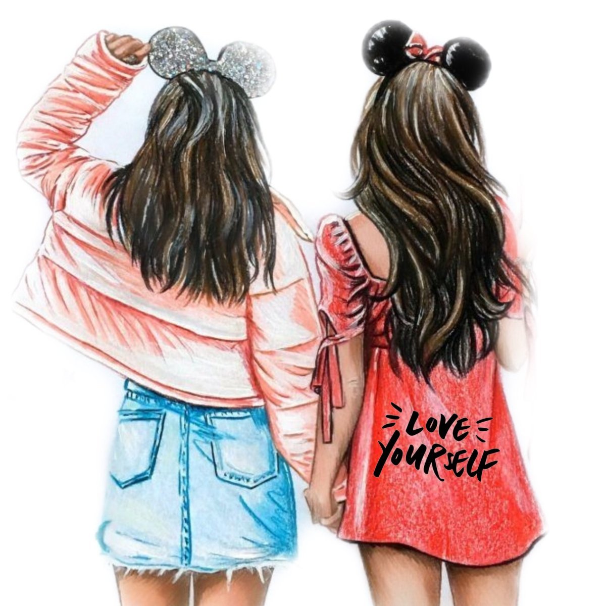 Парные обои на телефон для подруг